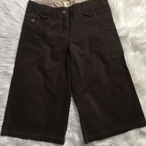 zinc Pants & Jumpsuits Zinc Brown Dress Capris Crop Pants Size 7